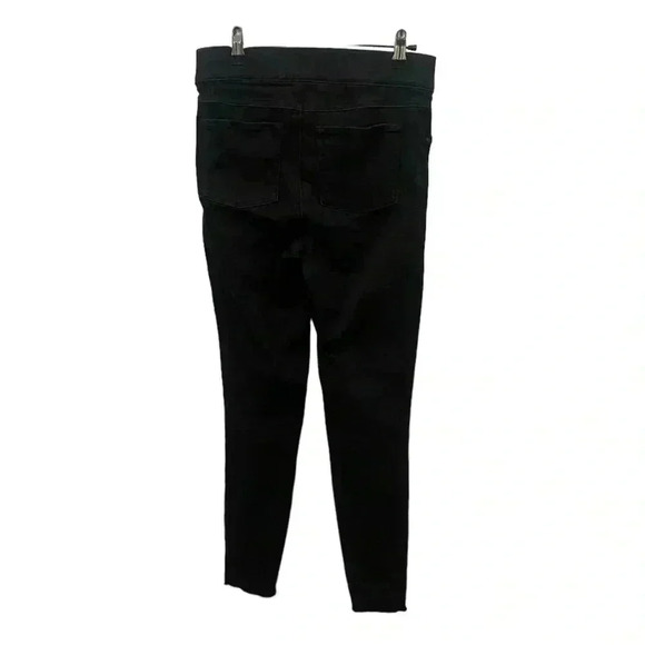 Spanx Pull On Distressed Raw Hem Faded Black Jeans Small - Picture 3 of 5